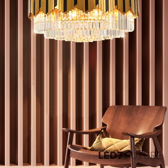 Ritz - ZigZag Gold Odeon Chandelier